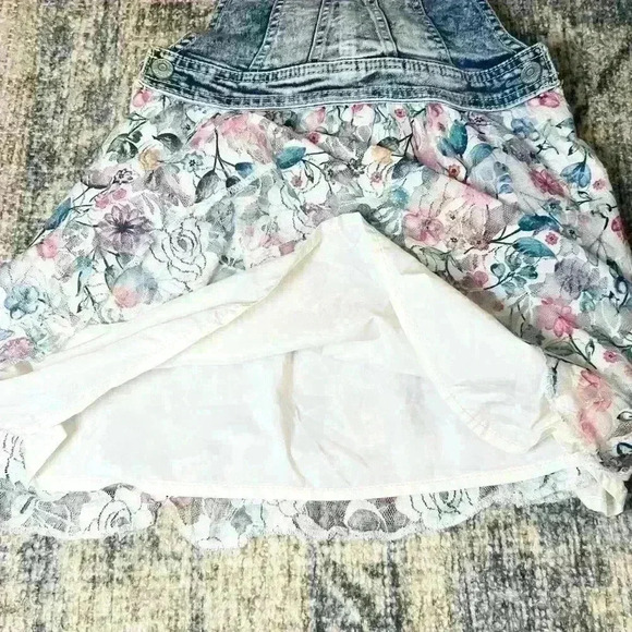 Jordache | Girls' Acid Wash Denim Skirtall Dress | Size 7/8 - Picture 12 of 15